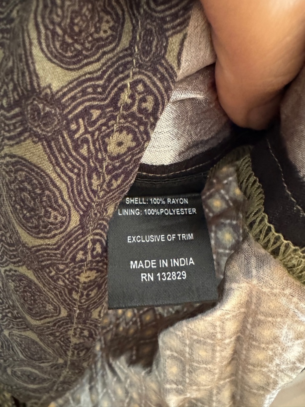 House of Harlow 1960 Olive & Charcoal Printed Wrap Dress - Picture 4 of 5